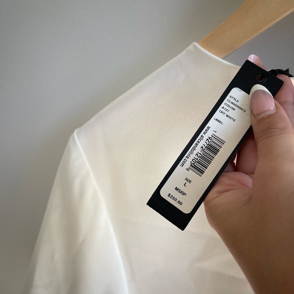 Alice + Olivia Tie White Top - Picture 6 of 6